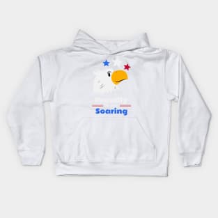 Proudly Soaring 4th of July Bald Eagle Kids Hoodie